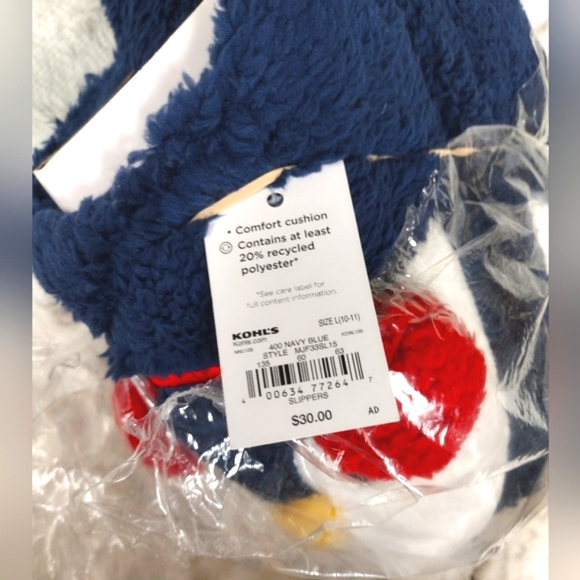 NWT🔥$30 Adorable Penguin Slippers 🎁"House Shoes" Sz Large 9-11 Jammies Family - Picture 7 of 7